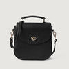 color swatch The Sandra Black Leather Saddle Bag