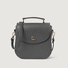 color swatch The Sandra Grey Leather Saddle Bag