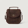 color swatch The Sandra Vintage Distressed Brown Leather Saddle Bag