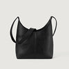 color swatch The Stefani Black Leather Hobo Bag