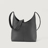 color swatch The Stefani Grey Leather Hobo Bag