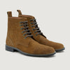 color swatch Knight Derby Brown Suede Leather Boots - StudGuard