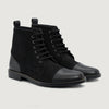 color swatch Knight Derby Hybrid Black Leather Boots - StudGuard