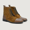 color swatch Knight Derby Tan & Brown Leather Boots - StudGuard